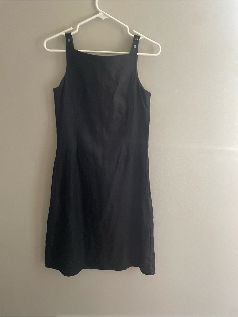 Gap Factory Black 100% Linen Sleeveless Shift Dress Size 4